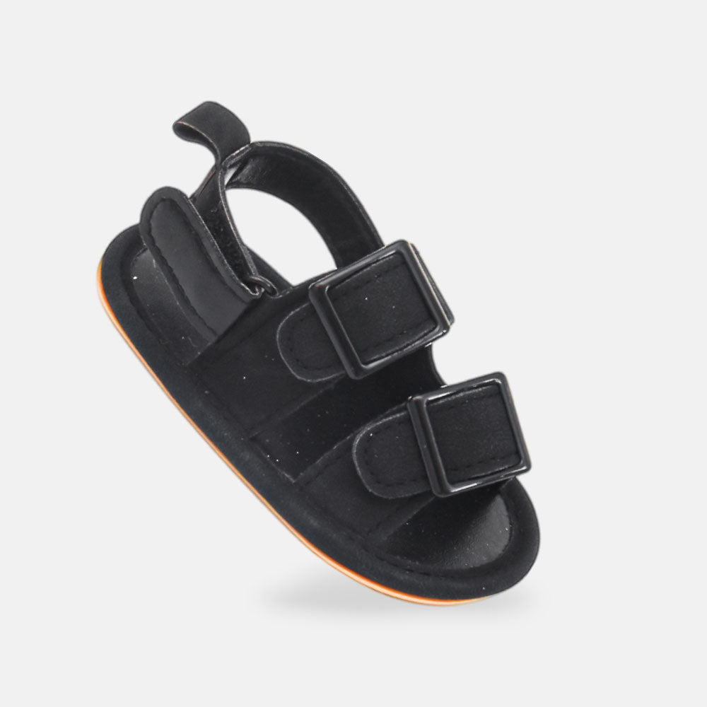 BOY PRE WALKER SANDAL BLACK BUCKLE