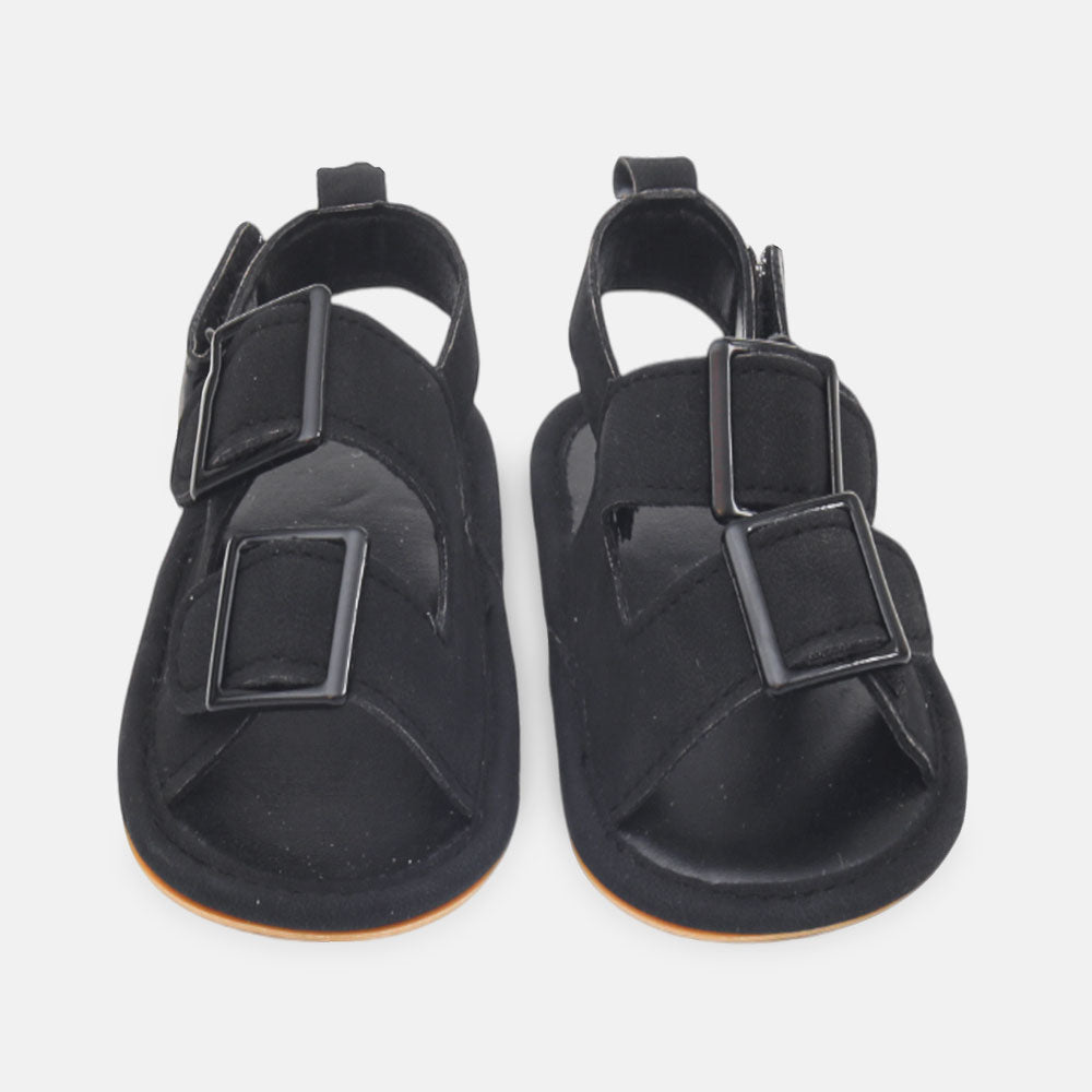 BOY PRE WALKER SANDAL BLACK BUCKLE