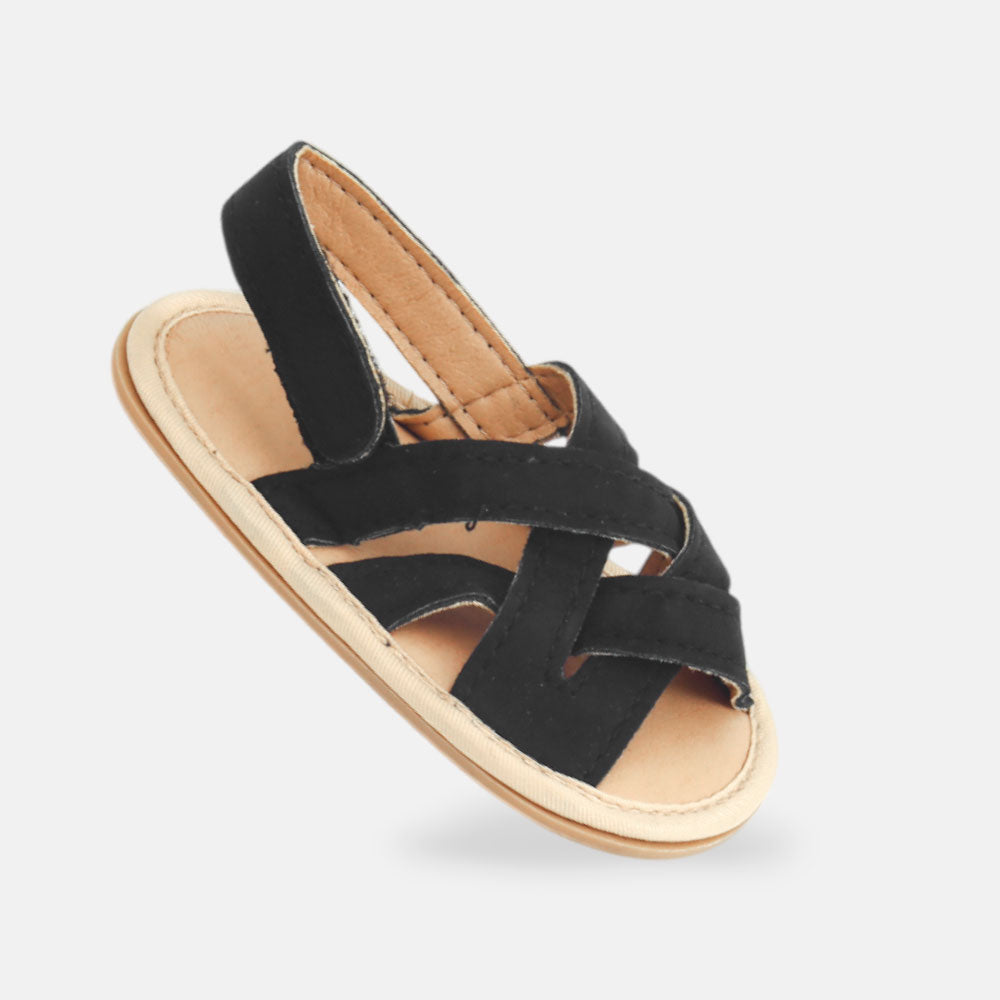 BOY PRE WALKER SANDAL BLACK STRAPPY