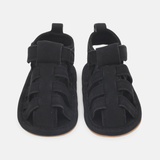 BOY PRE WALKER SANDAL BLACK CUTOUT