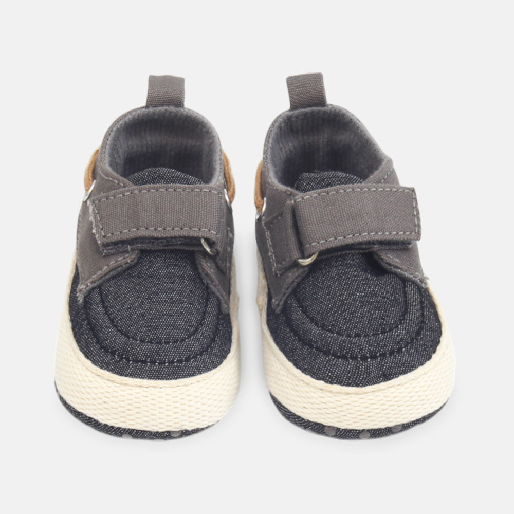 BOY PRE WALKER SHOES GRAY CANVAS
