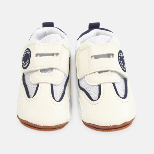 BOY PRE WALKER SHOES WHITE MESHS