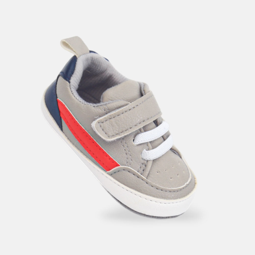 BOY PRE WALKER SHOES GRAY AND WHITE