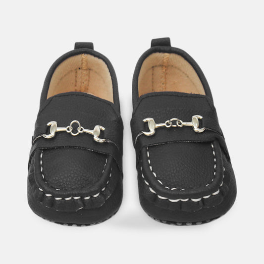 BOY PRE WALKER SHOES BLACK TEXTURED