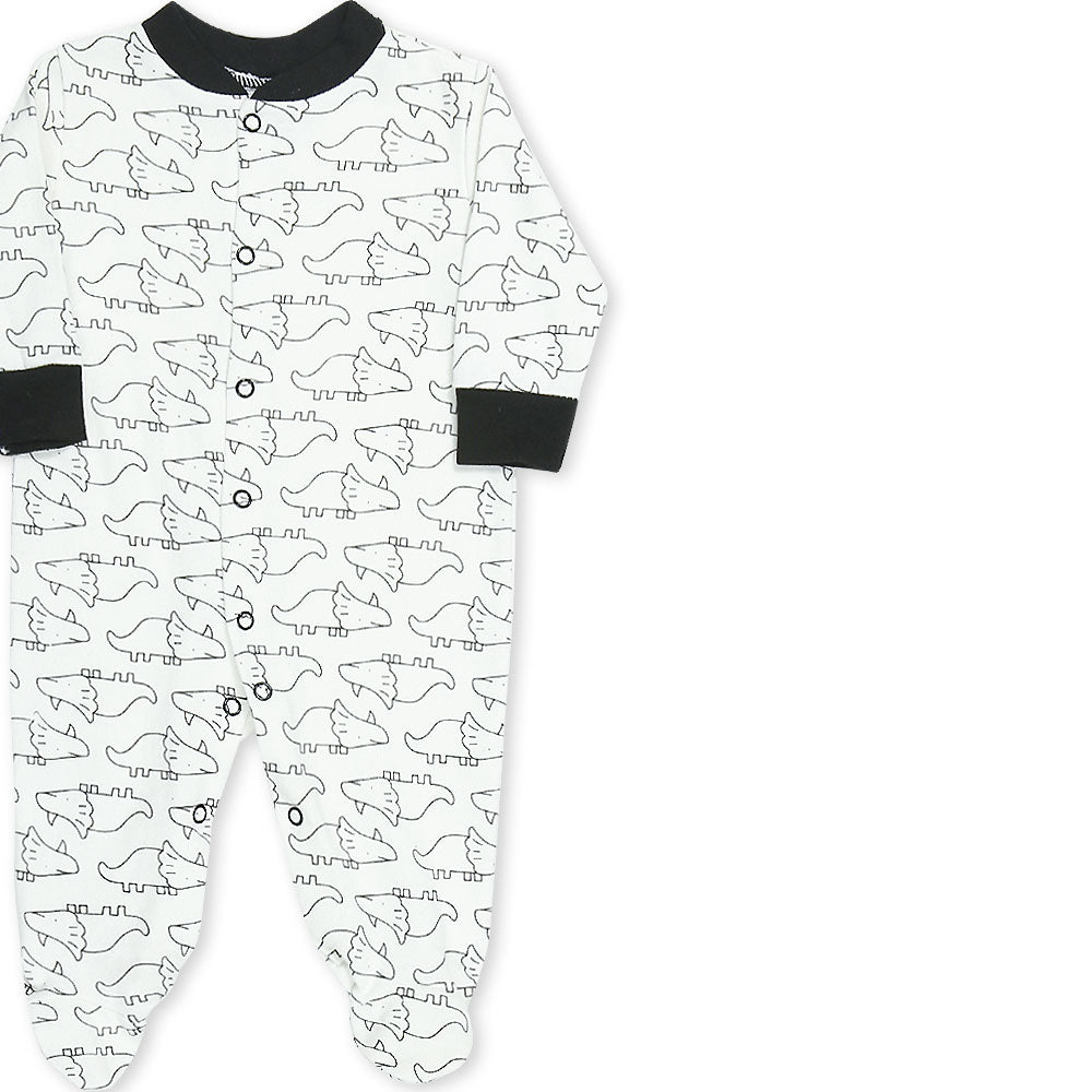 ROMPER BOYS PK-3 BLACK DINO
