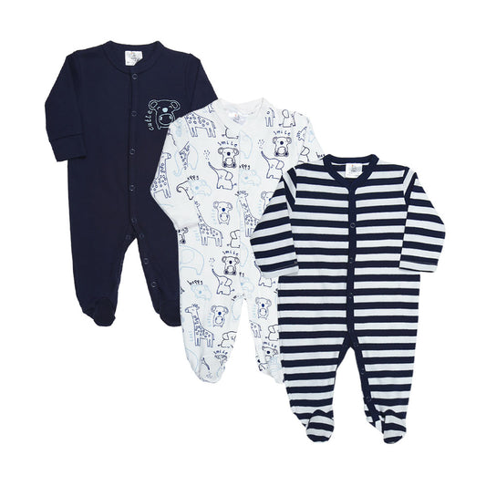 ROMPER BOYS PK-3 NAVY SMILE KOALA