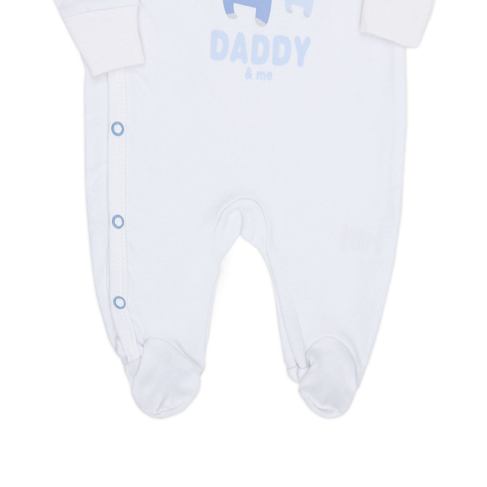 ROMPER BOYS PK-2 & HAT WHITE TEDDY
