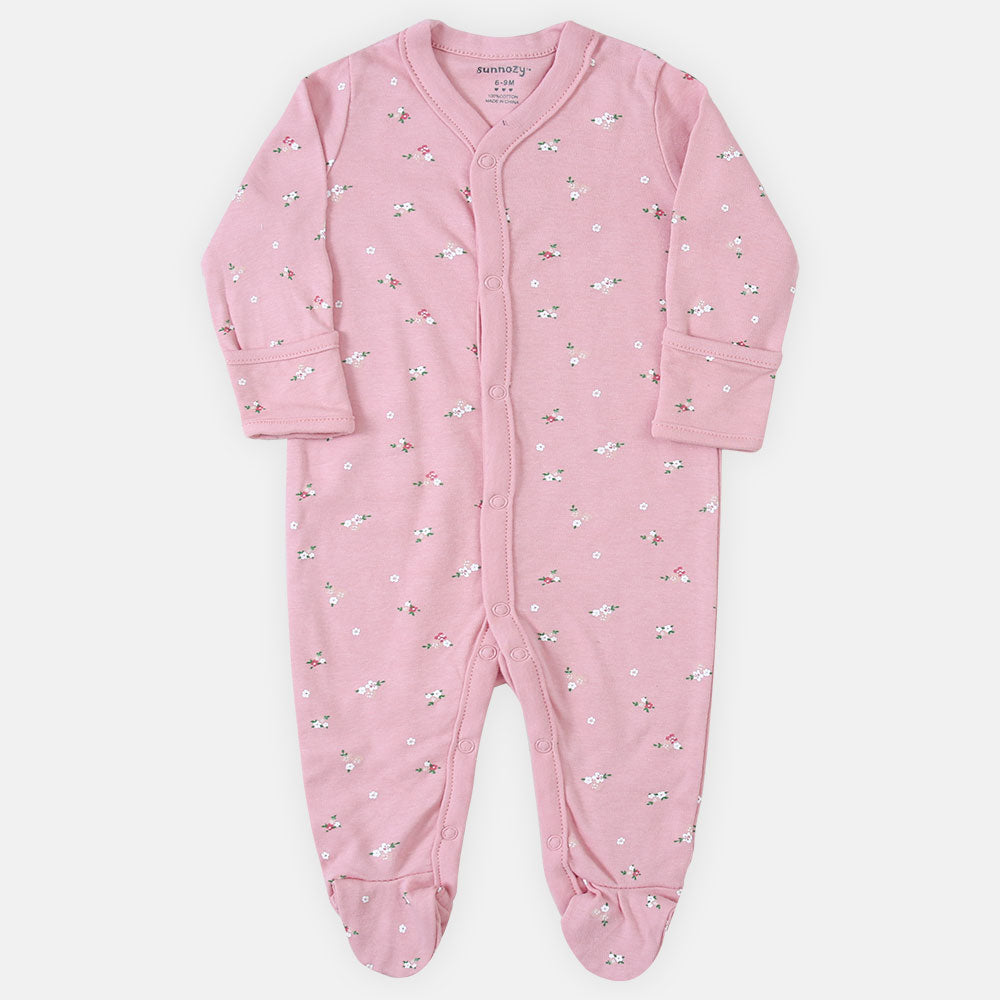 ROMPER GIRLS PK-3 PINK PEACH FLORAL