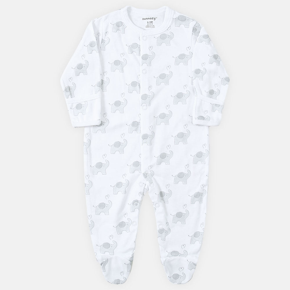 ROMPER BOYS PK-3 GREY ELEPHANT