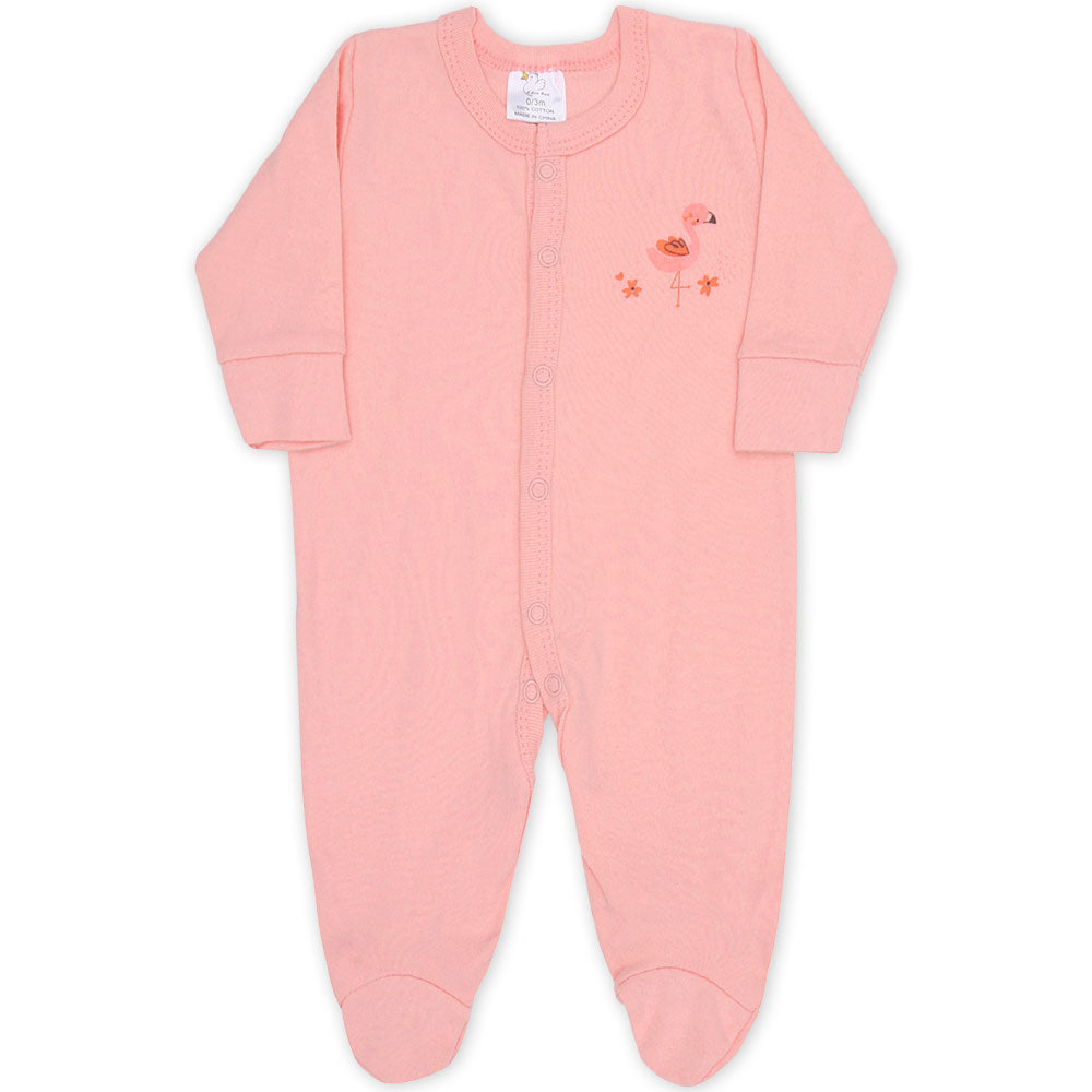 ROMPER GIRLS PK-3 MULTICOLOR FLAMINGOS & FLORAL