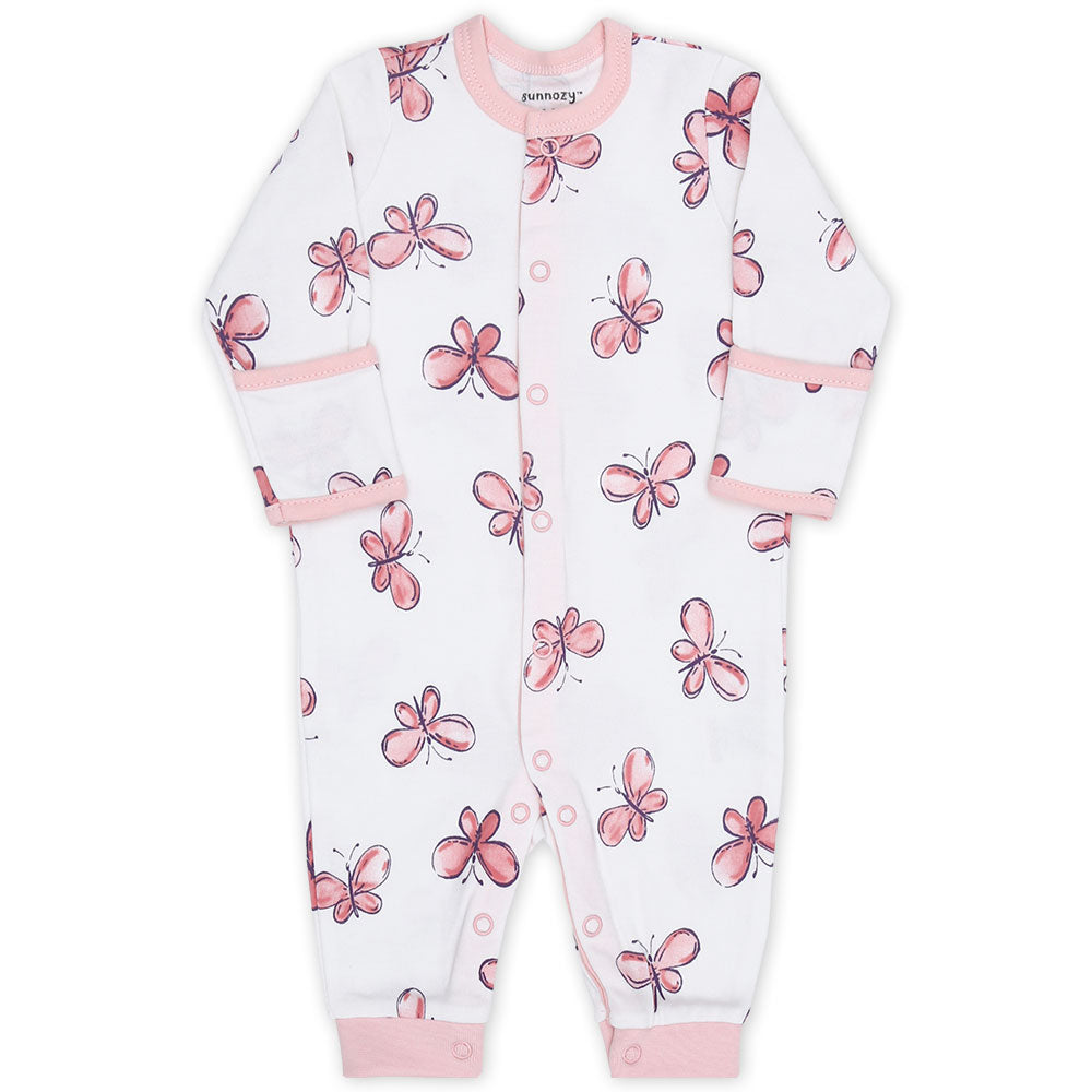 ROMPER GIRL PK-3 MULTICOLOR BUTTERFLIES & FLORAL