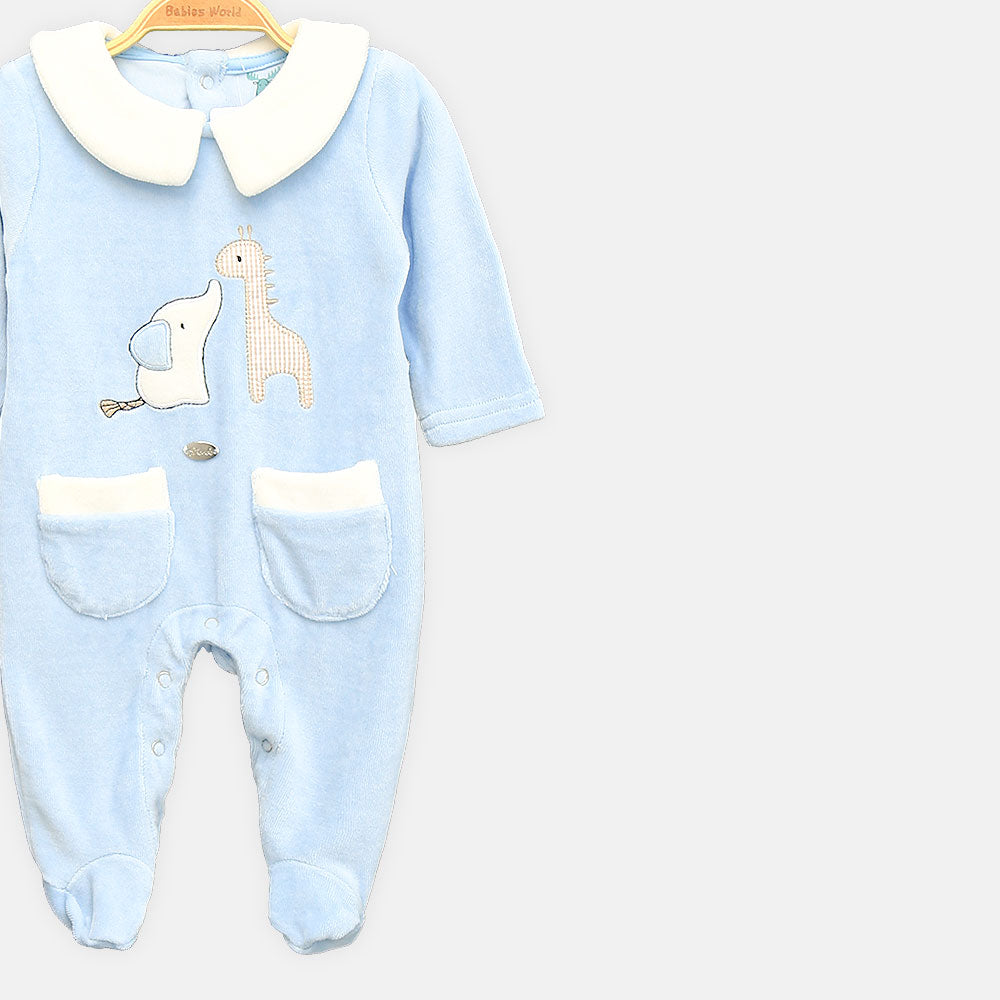 BOY ROMPER WHISPERS OF THE WILD ONESIE BLUE