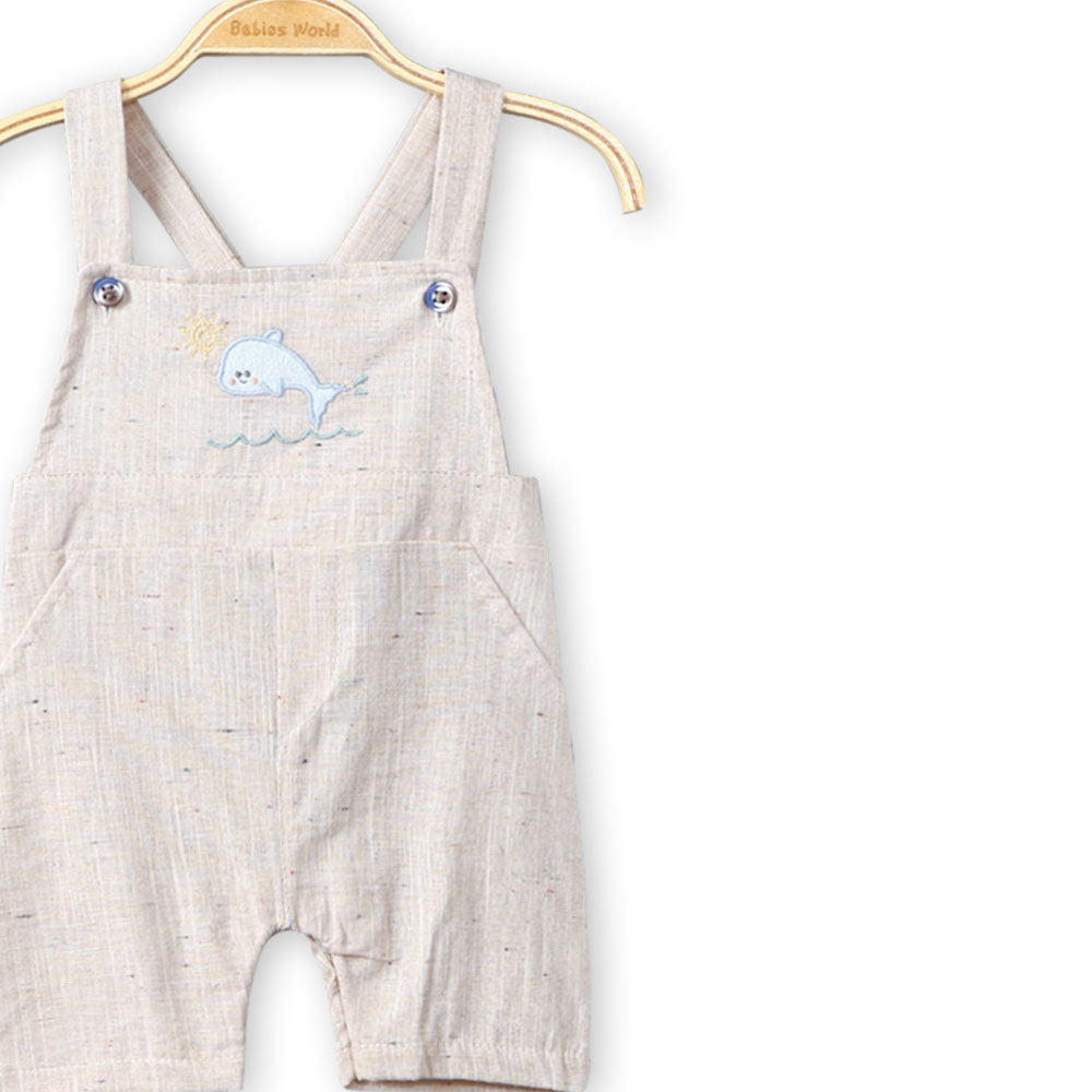 BOY ROMPER ELECTRIC BLUE DOLPHIN