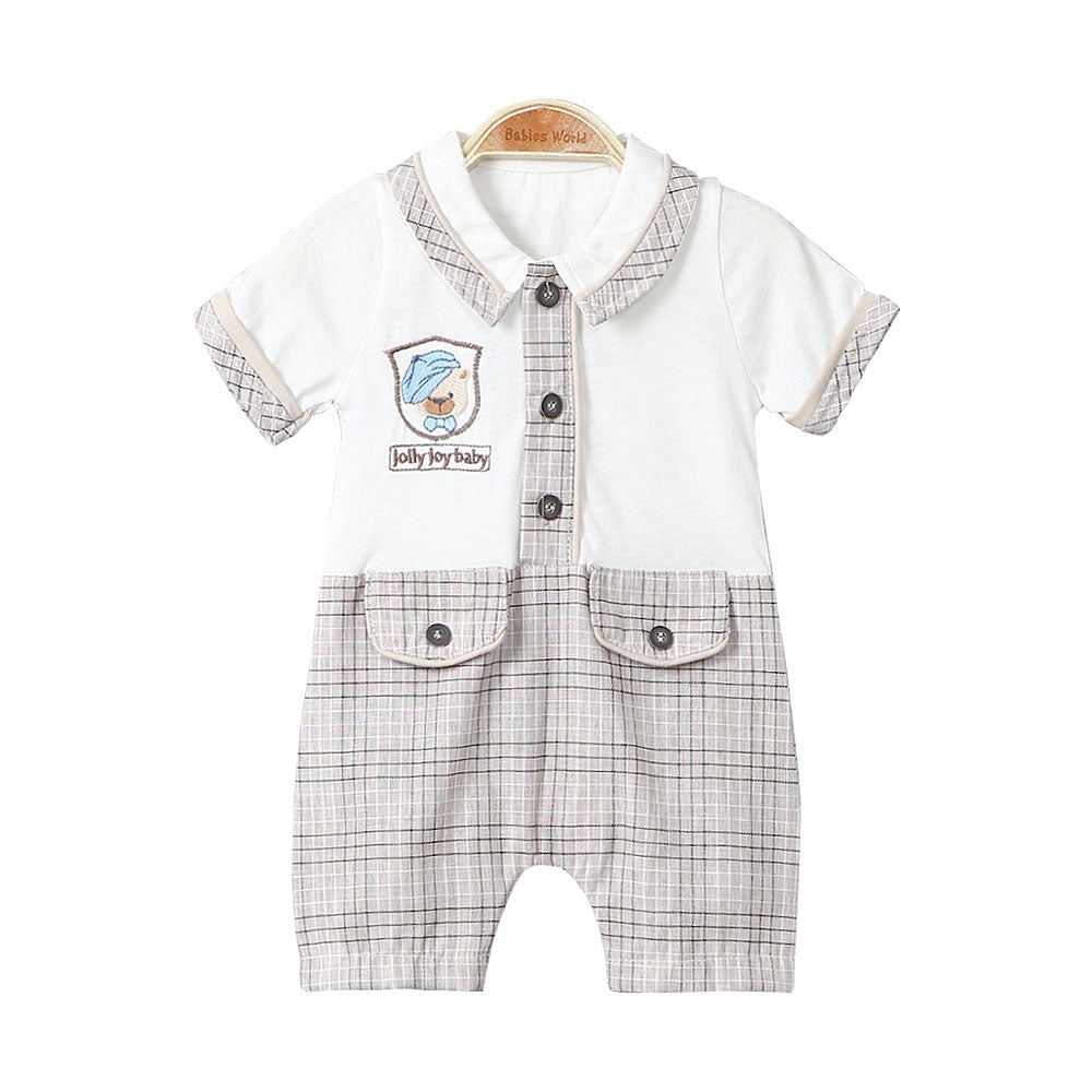 BOY ROMPER BEIGE MR.KITTY