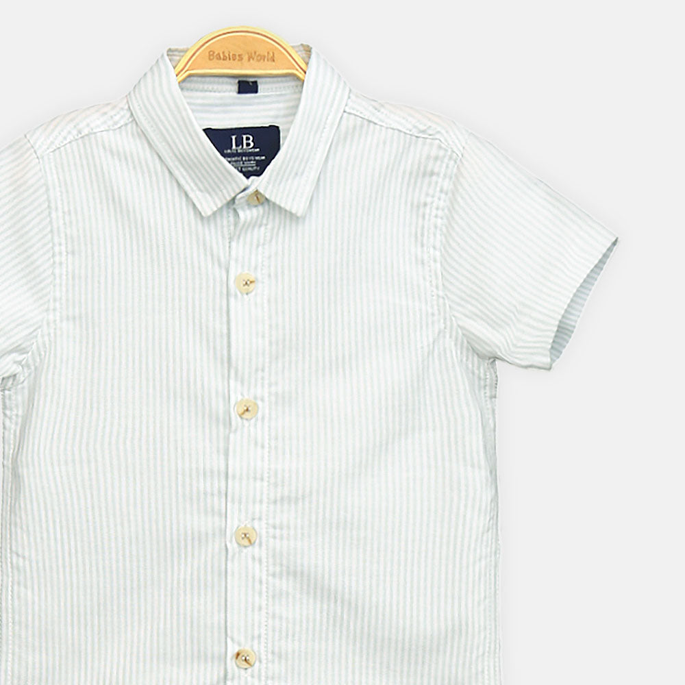 BOY SHIRT LIGHT BLUE STRIPED SHORT-SLEEVE