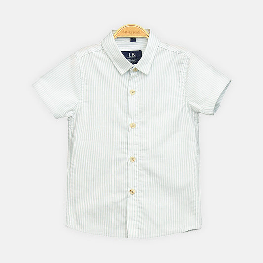 BOY SHIRT LIGHT BLUE STRIPED SHORT-SLEEVE