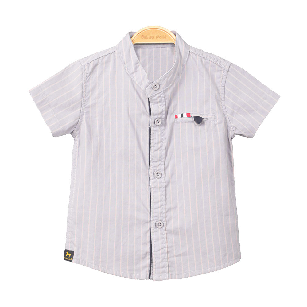 BOY SHIRT LIGHT PURPLE STRIPED