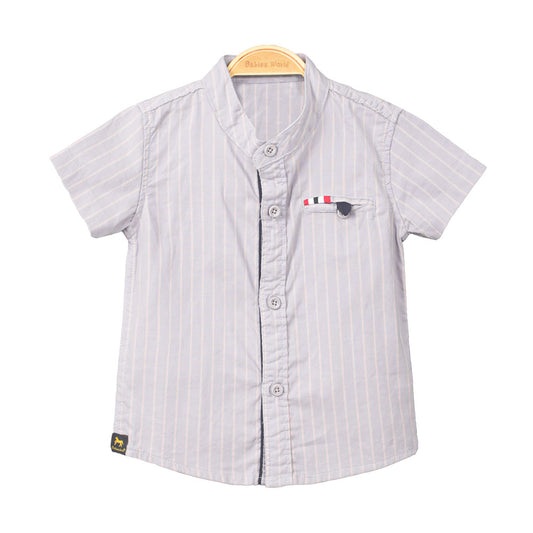 BOY SHIRT LIGHT PURPLE STRIPED