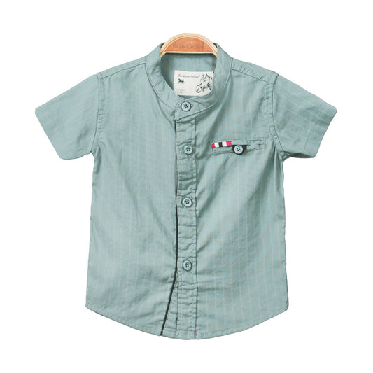 BOY SHIRT GREEN STRIPED