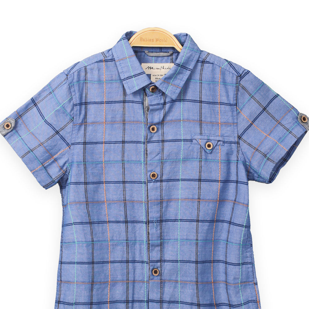 BOY SHIRT BLUE CHECKERED