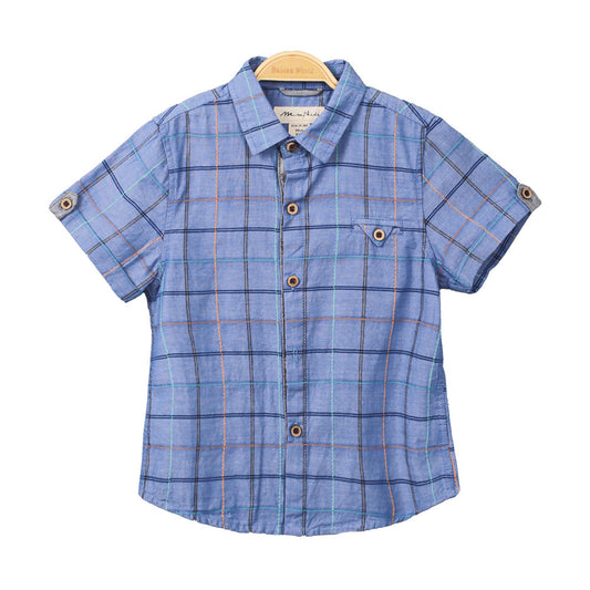 BOY SHIRT BLUE CHECKERED