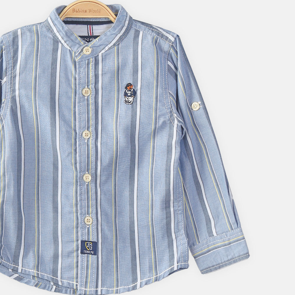 BOY SHIRT REGULAR FIT DOUBLE STRIPED