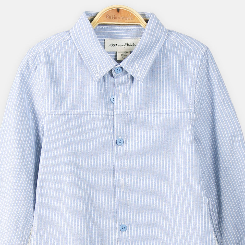BOY SHIRT SKY BLUE STRIPED