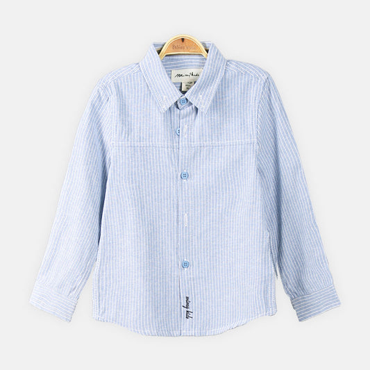 BOY SHIRT SKY BLUE STRIPED