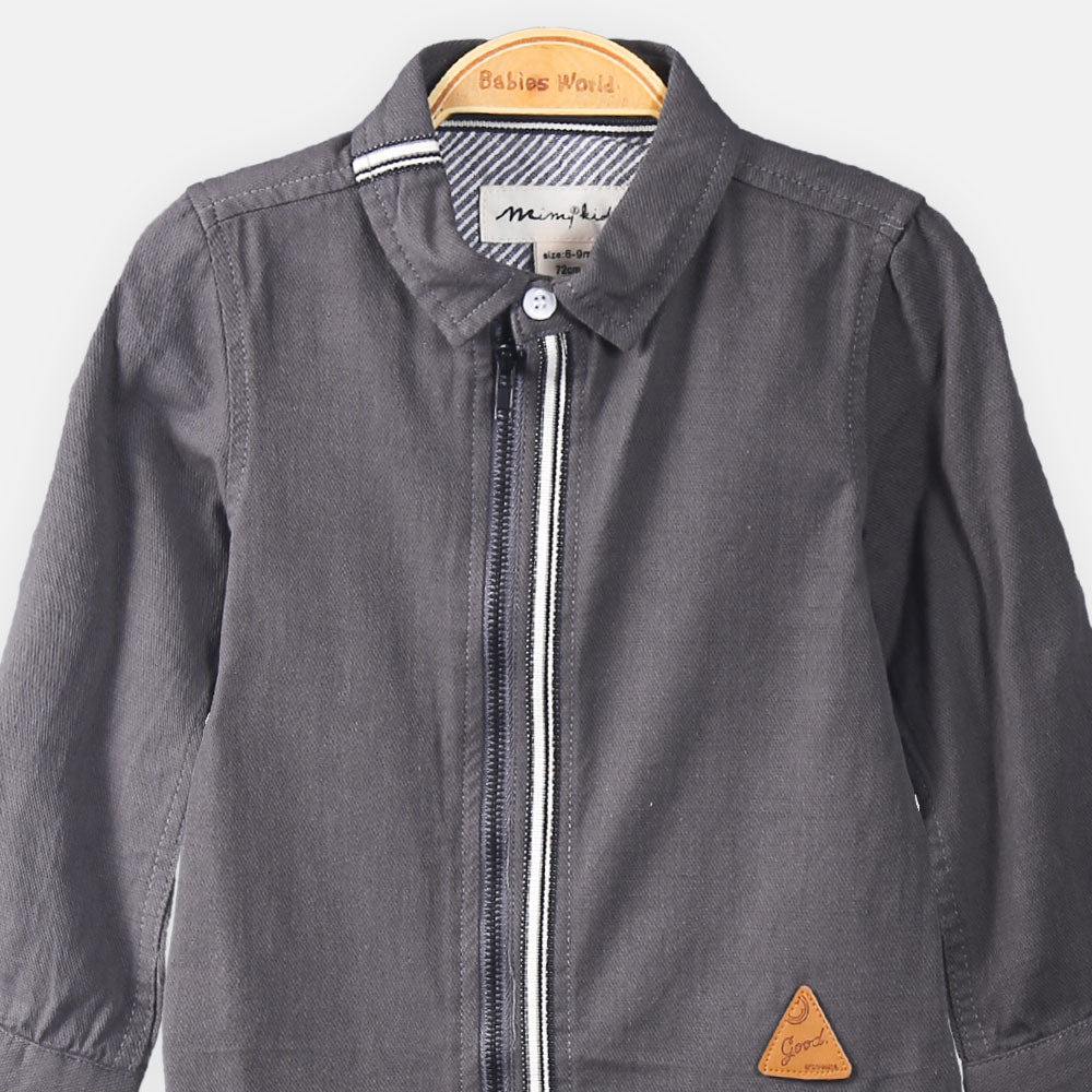 BOY SHIRT GREY ZIPPER