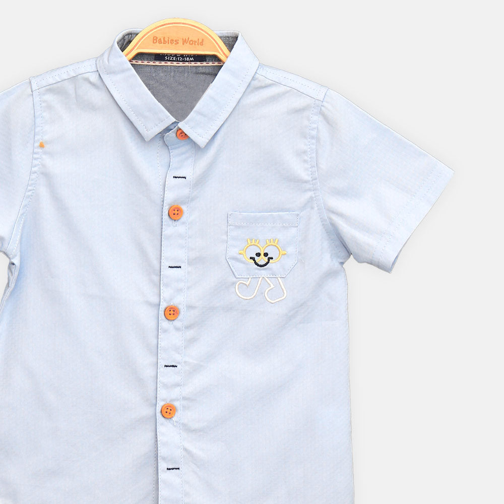 BOY SHIRT SKY BLUE HALF-SLEEVE