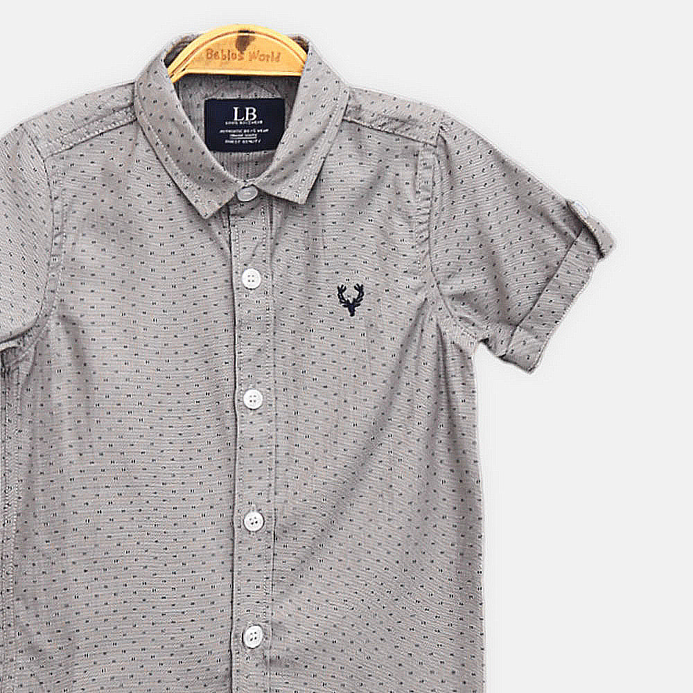 BOY SHIRT GREY COTTON