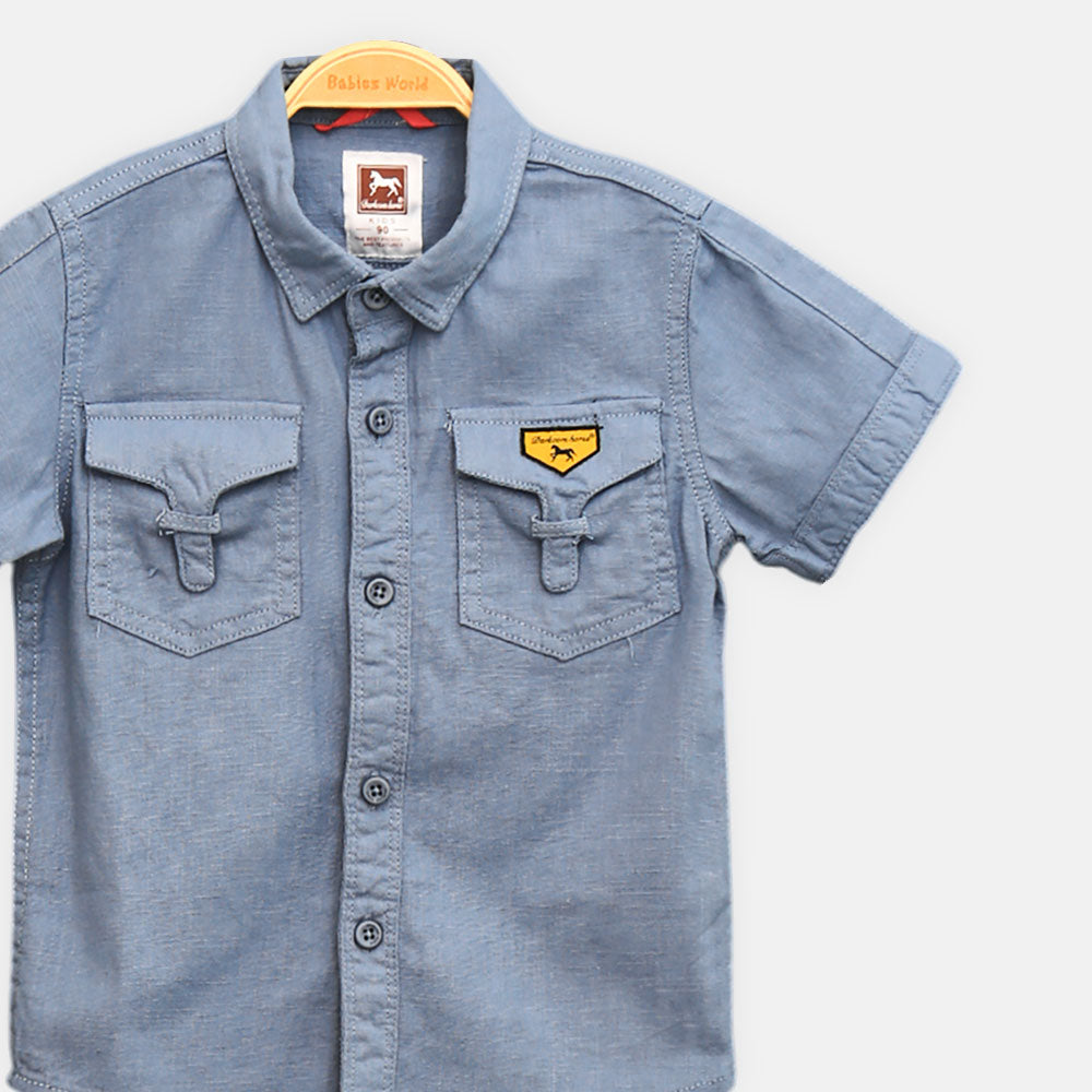 BOY SHIRT BLUE HALF-SLEEVE