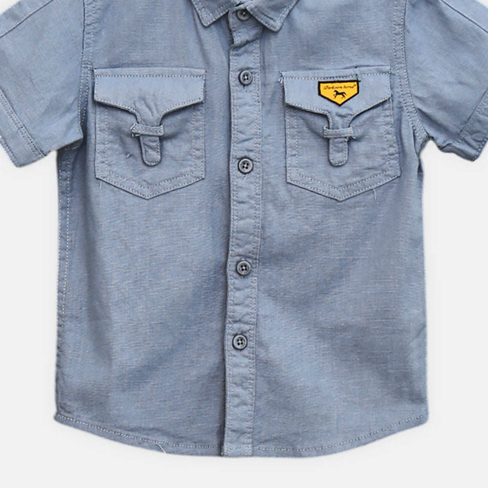 BOY SHIRT BLUE HALF-SLEEVE