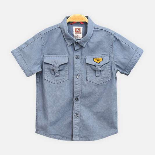 BOY SHIRT BLUE HALF-SLEEVE
