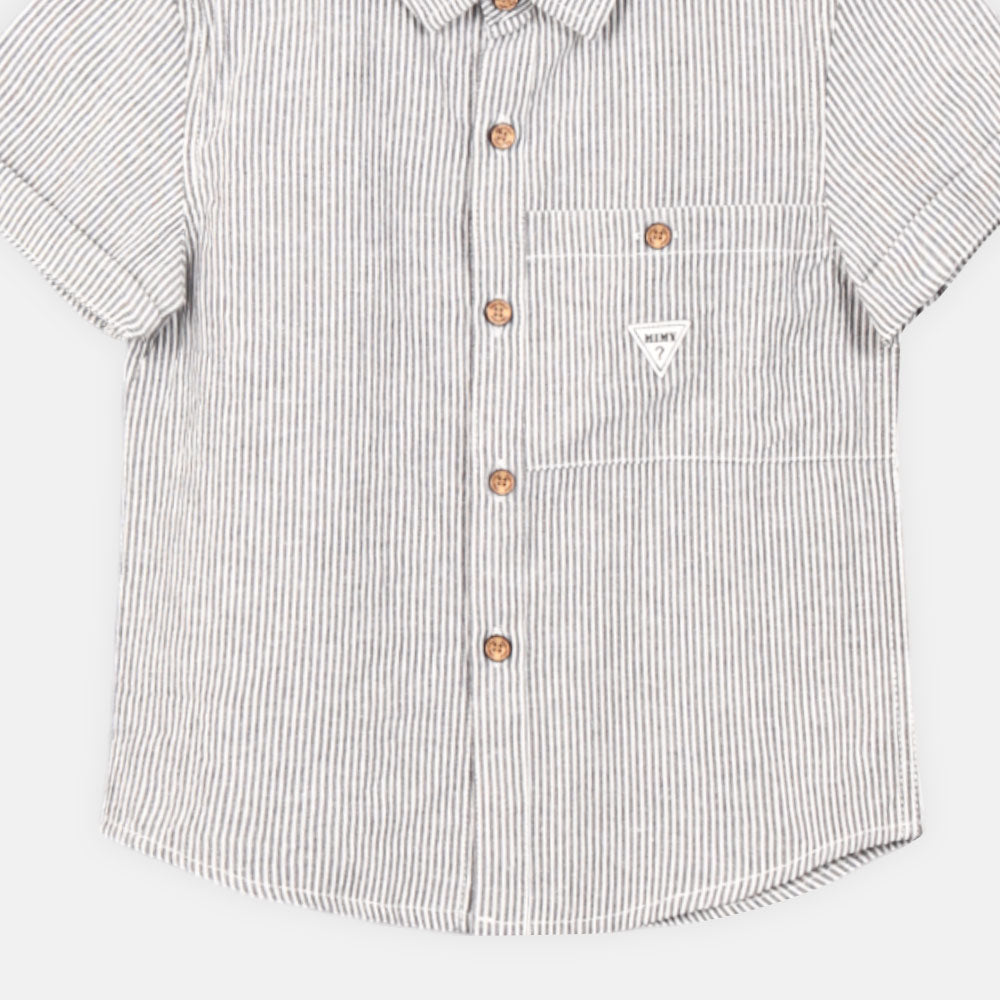 BOY SHIRT GREY STRIPED