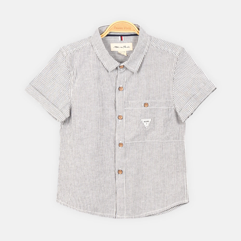 BOY SHIRT GREY STRIPED