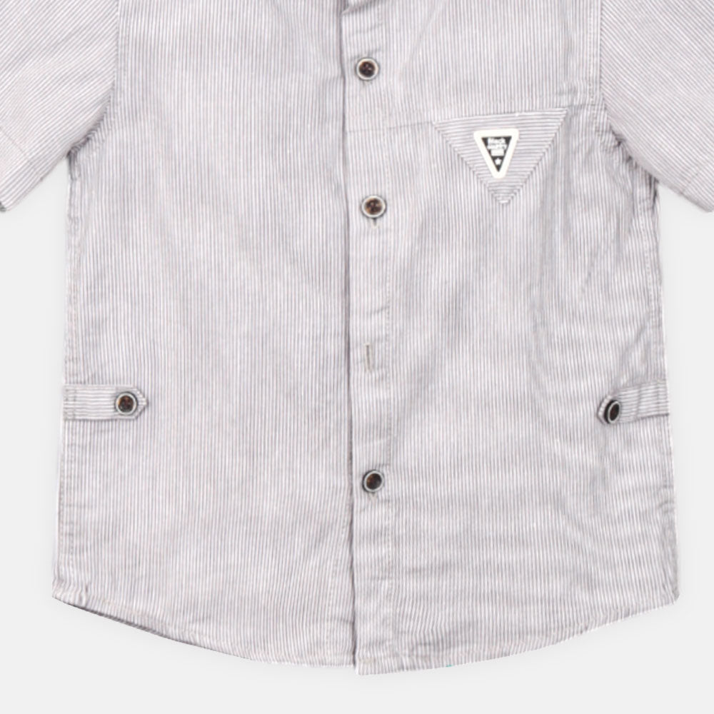 BOY SHIRT GREY STRIPED