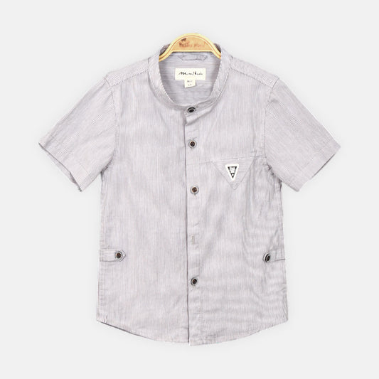 BOY SHIRT GREY STRIPED
