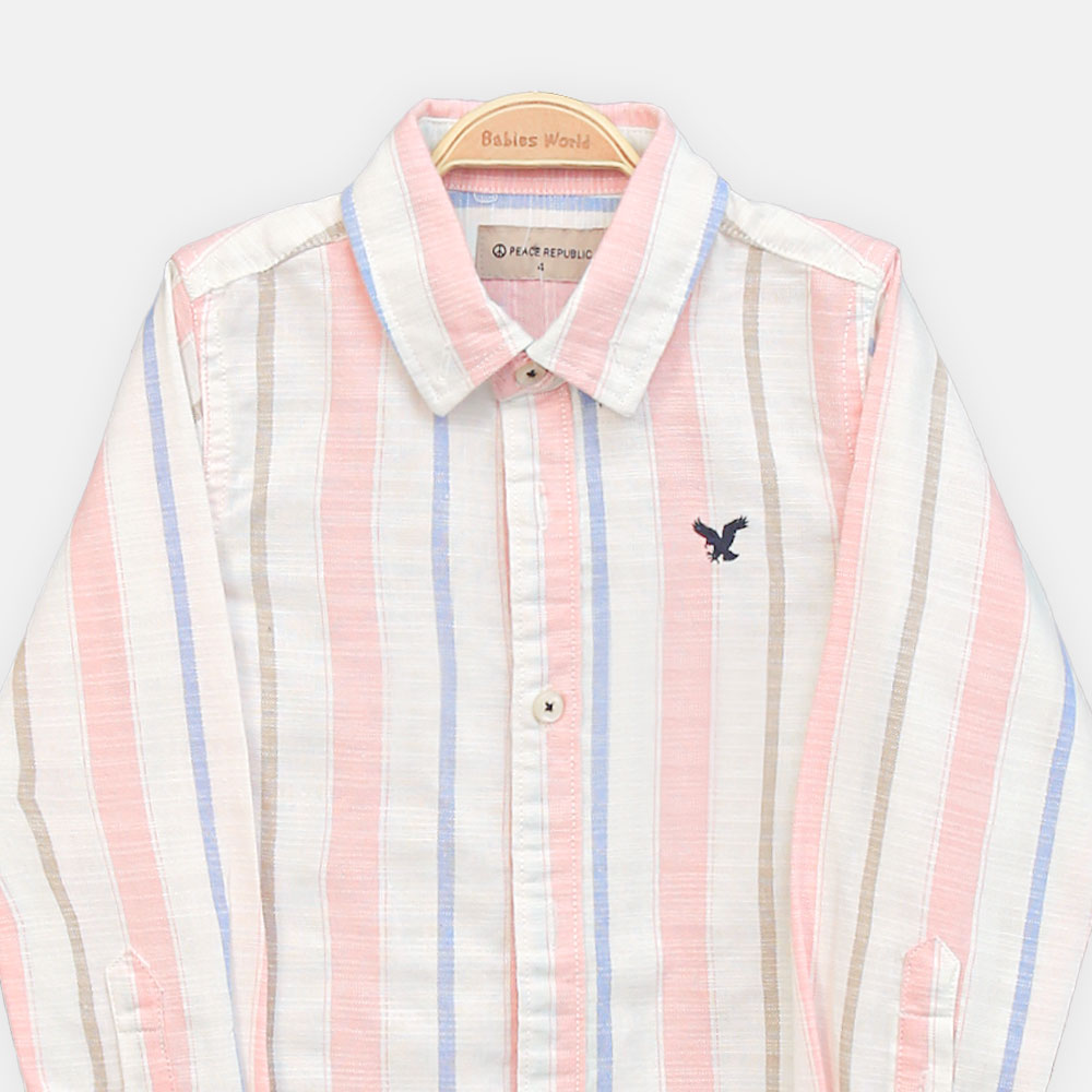 BOY SHIRT LIGHT PINK CHECKERED