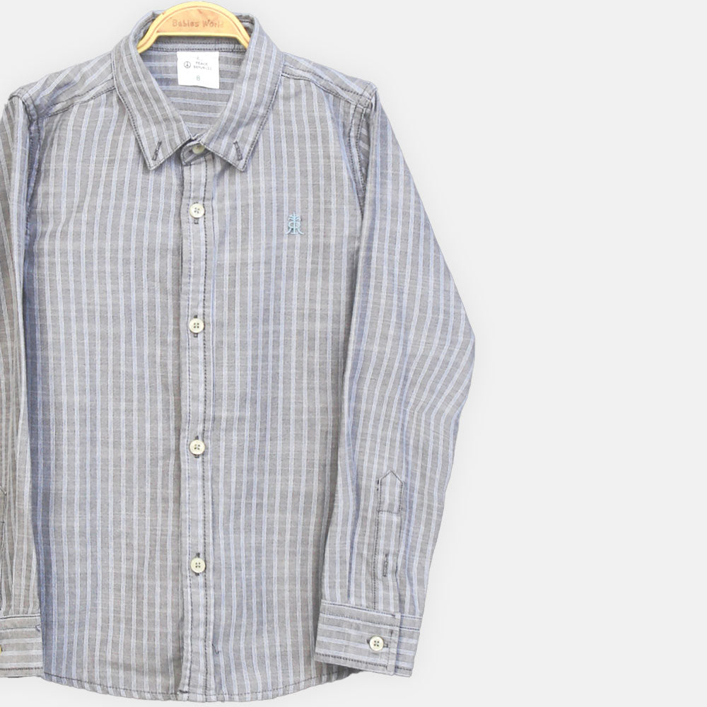 BOY SHIRT BLUE & WHITE STRIPED