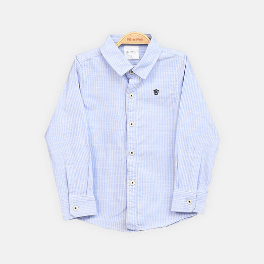 BOY SHIRT WHITE & BLUE STRIPED