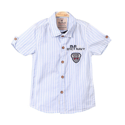 BOY SHIRT BLUE STRIPED SAILING
