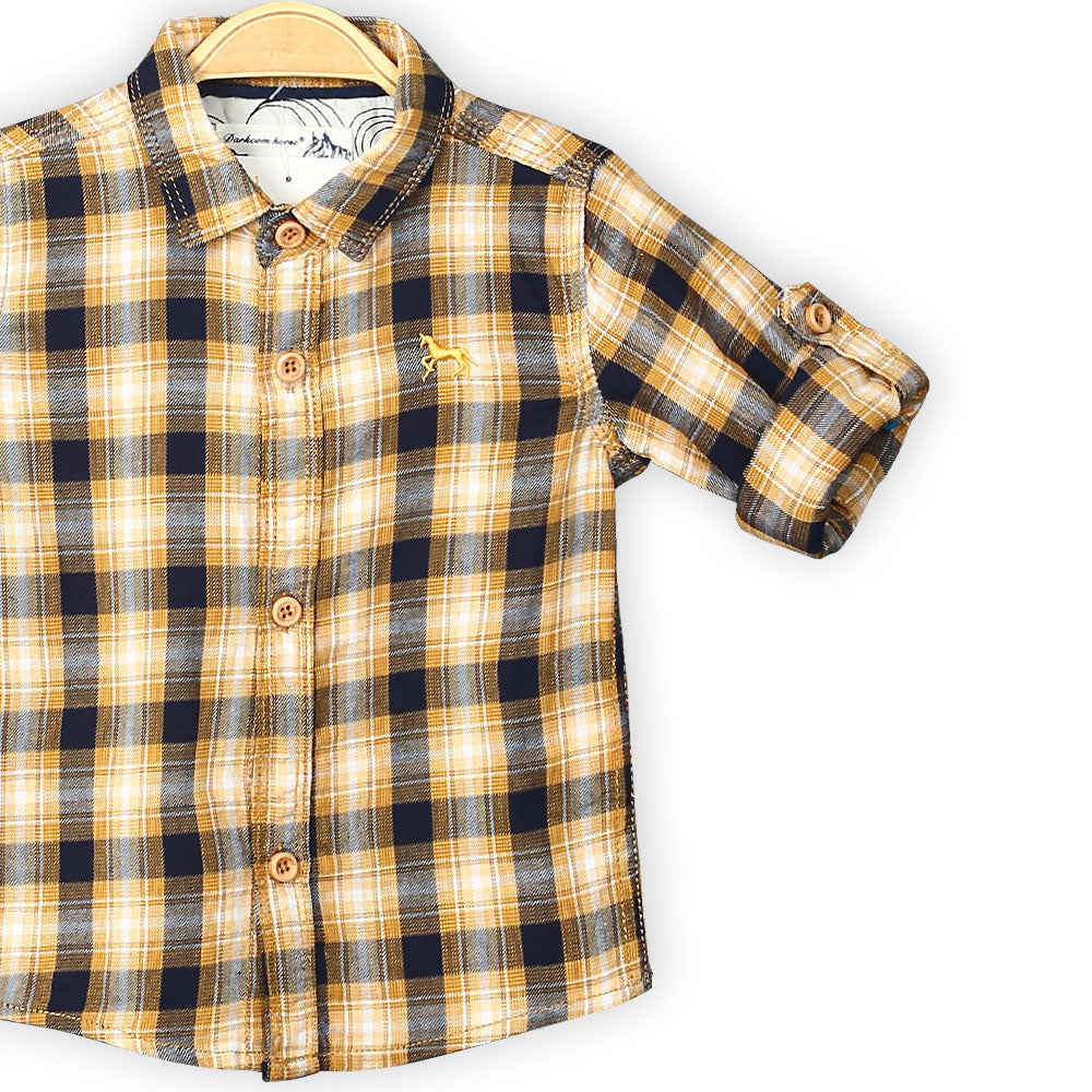 BOY SHIRT YELLOW TARTAN CHECK
