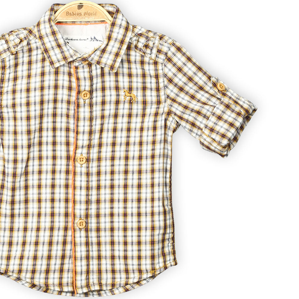 BOY SHIRT YELLOW TATTERSALL CHECK