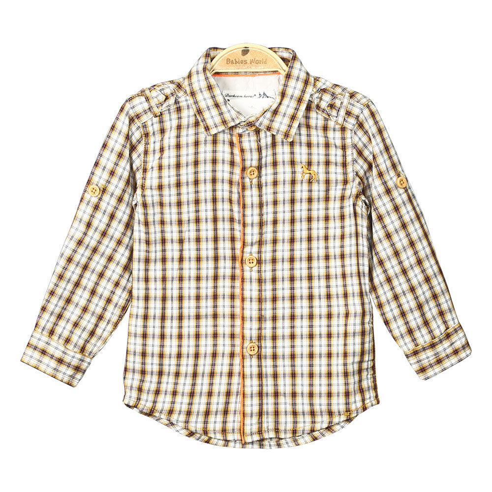 BOY SHIRT YELLOW TATTERSALL CHECK