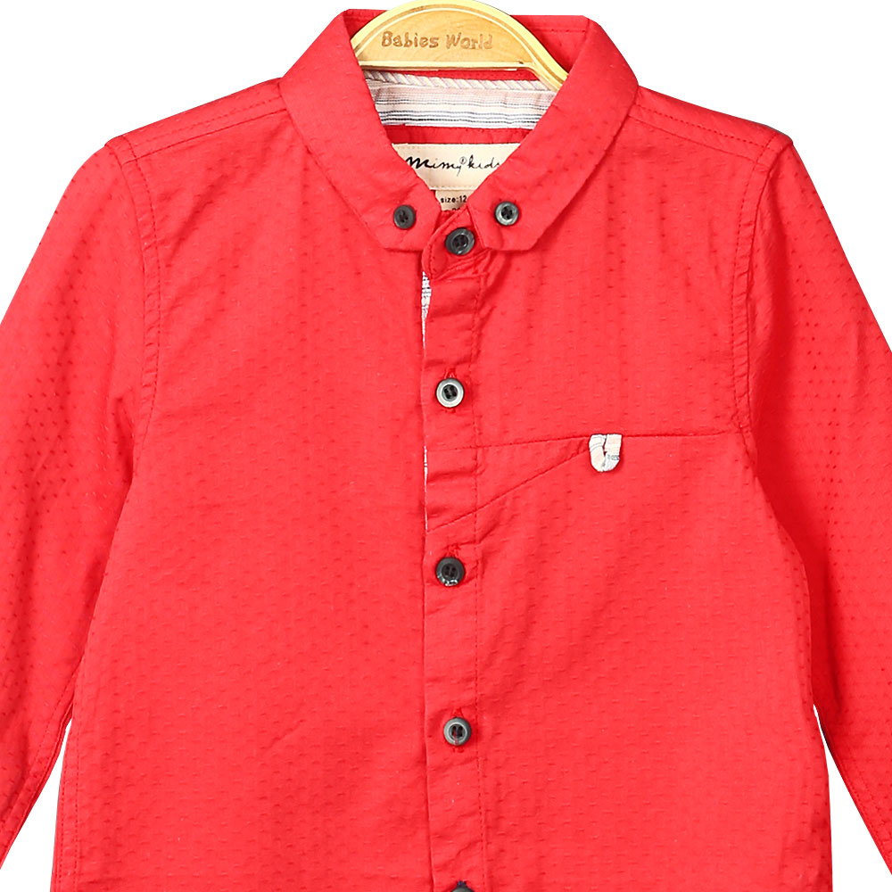 BOY SHIRT CANDY APPLE RED