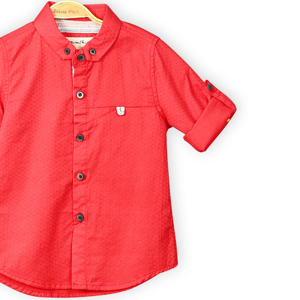 BOY SHIRT CANDY APPLE RED