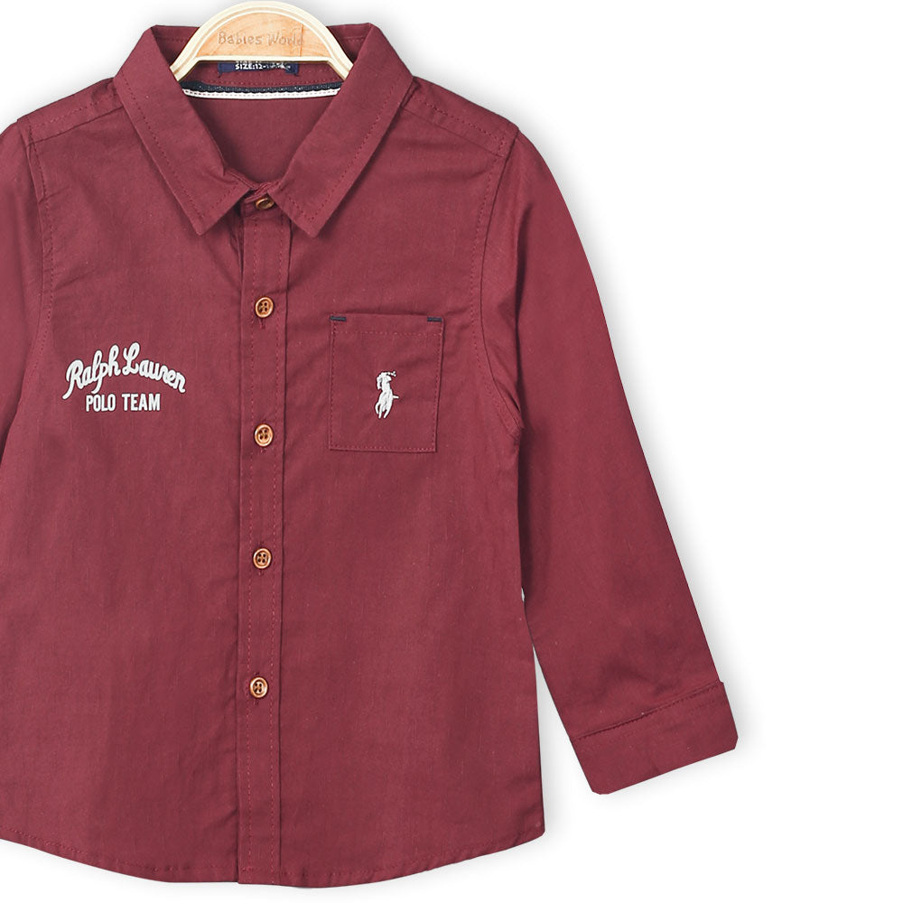BOY SHIRT BURGUNDY POLO