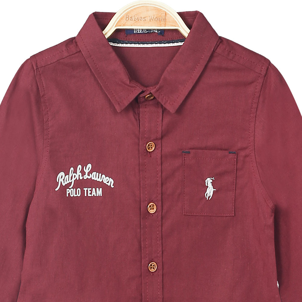 BOY SHIRT BURGUNDY POLO