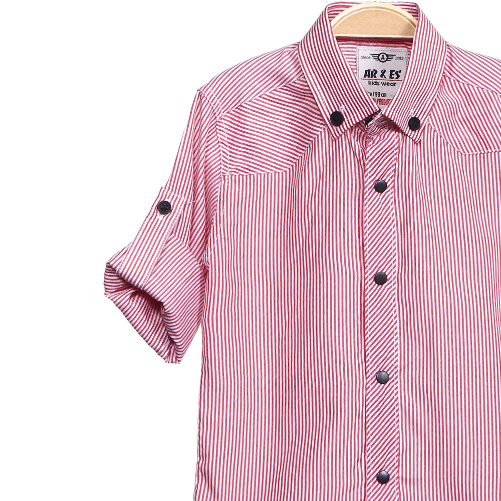 BOY SHIRT RED STRIPED